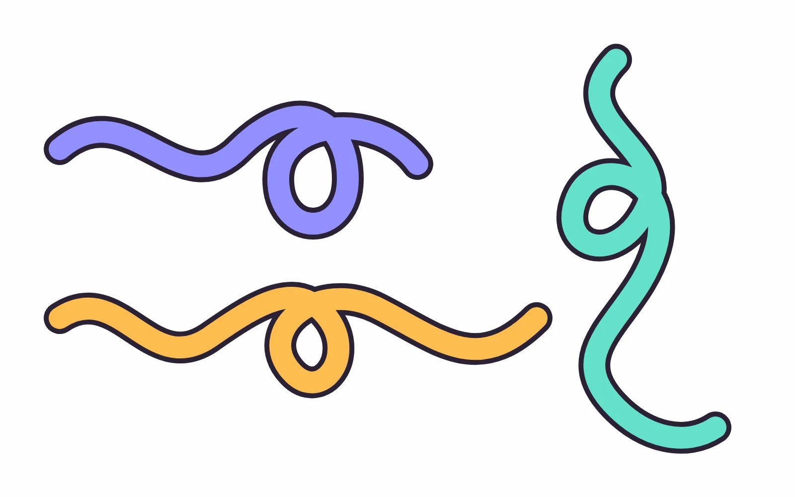 Tube discipline. Constant-width tubes, loop radius never below the width, round ends.